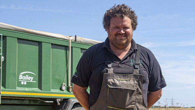 David Burton with his Bailey trailer