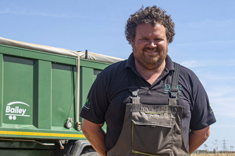 David Burton with his Bailey trailer