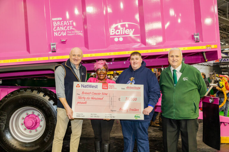Bailey Trailers win it in pink charity cheque