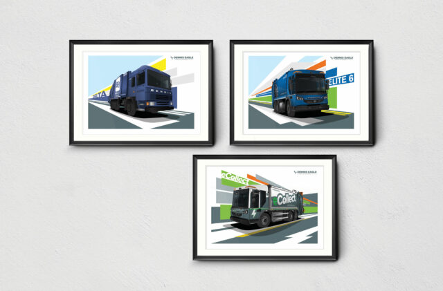 dennis eagle vehicle vector illustrations