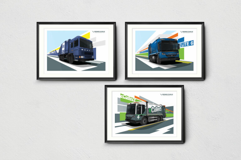 dennis eagle vehicle vector illustrations