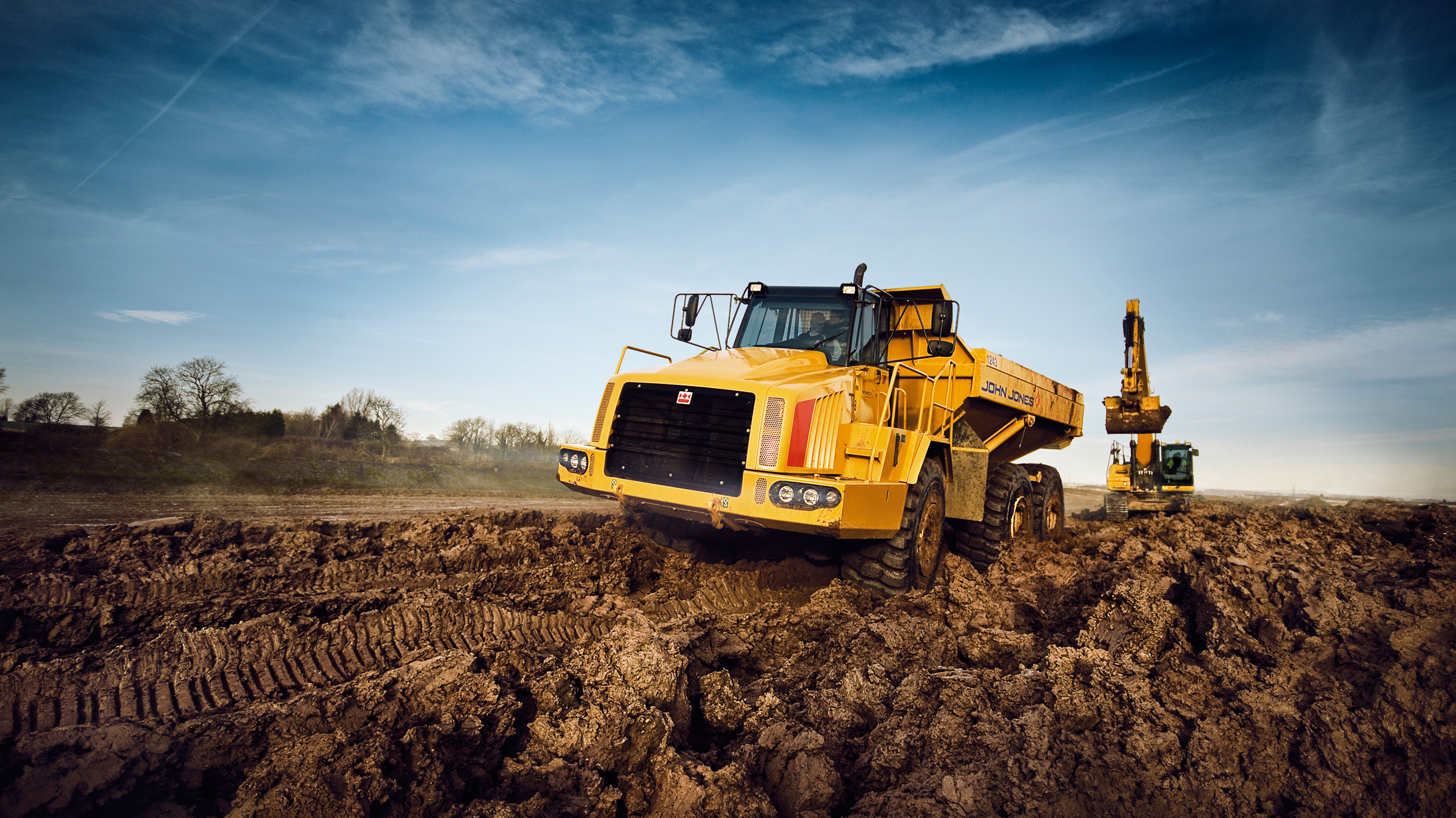 retouched photo of a terex truck