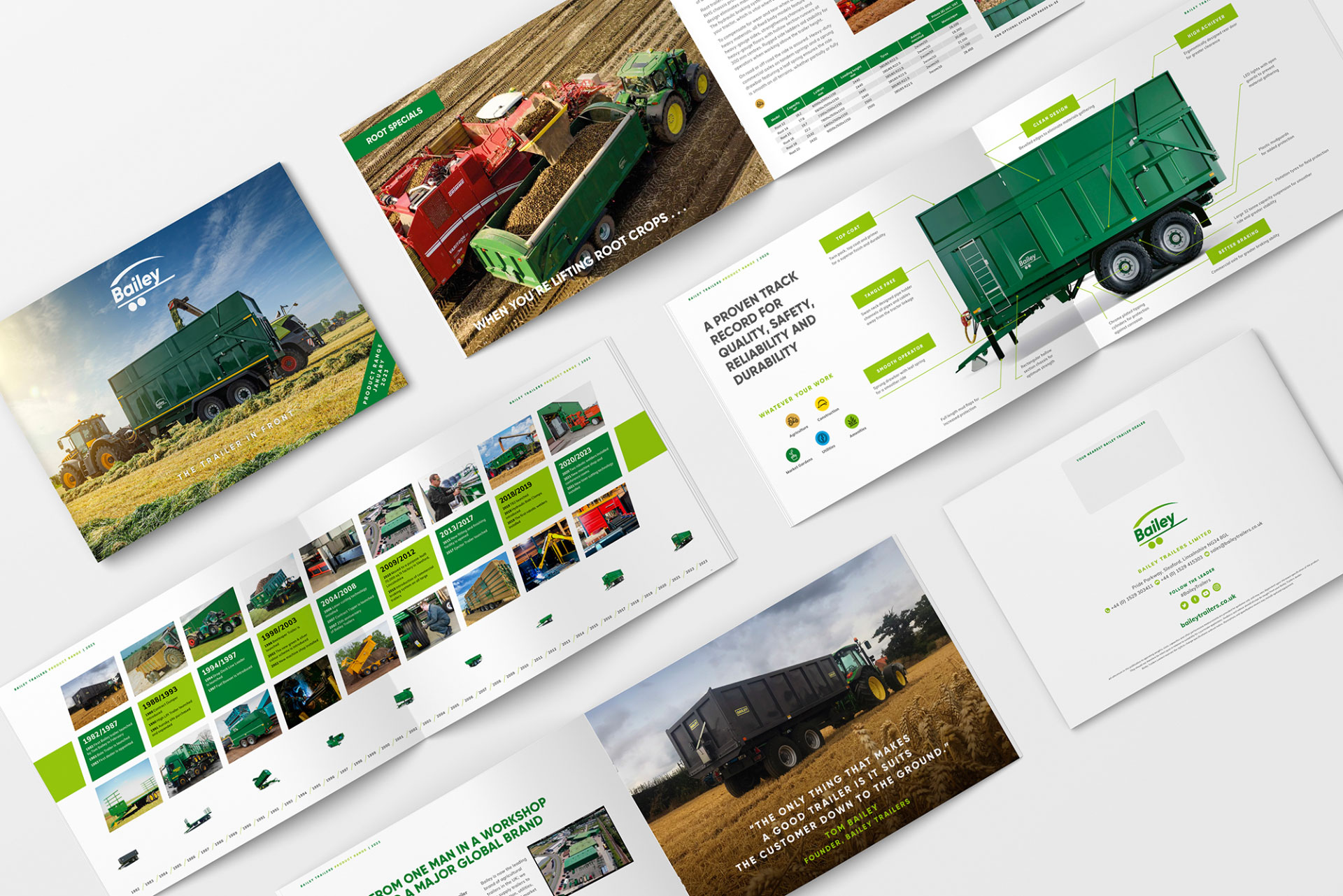 bailey trailers brochure layout