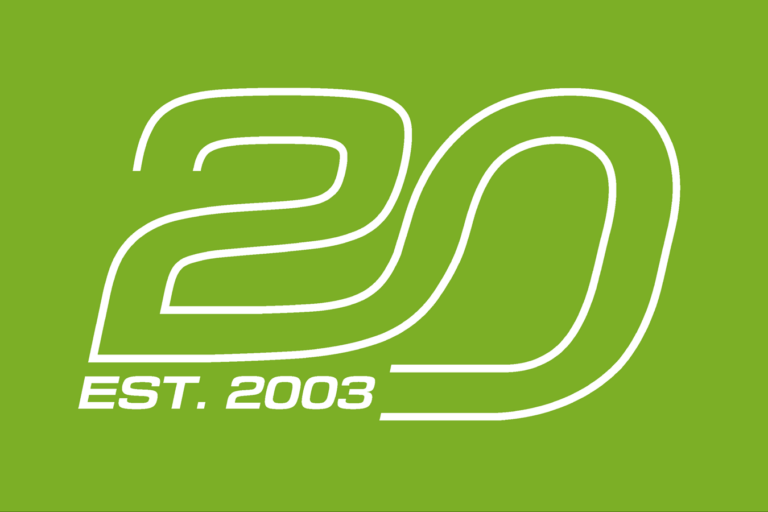 20 years of greensquare logo