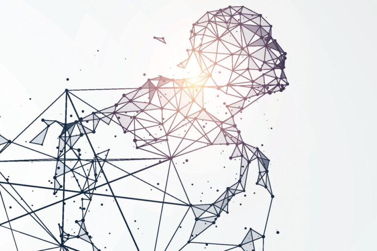 digital illustration of a running man