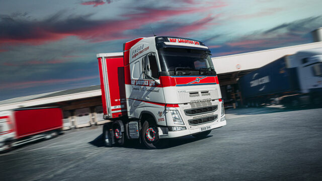 retouched photo of a delivery lorry