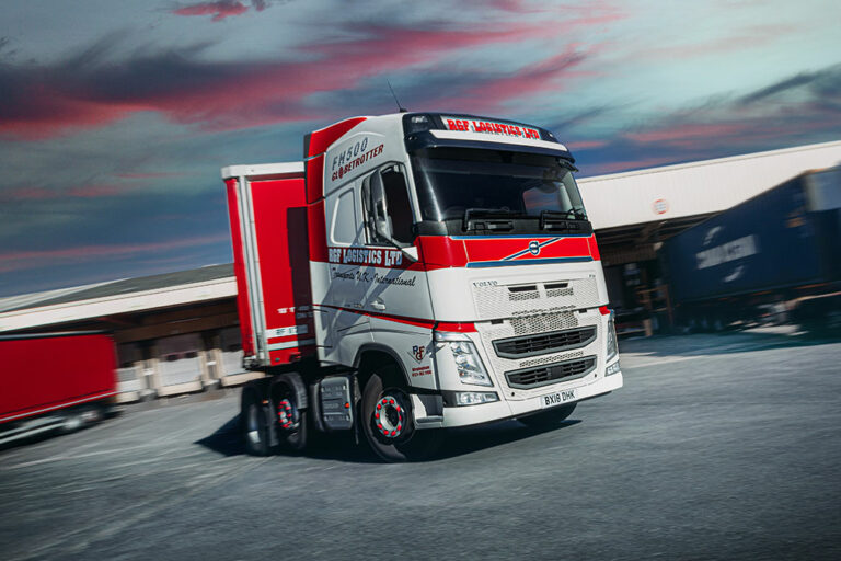 retouched photo of a delivery lorry