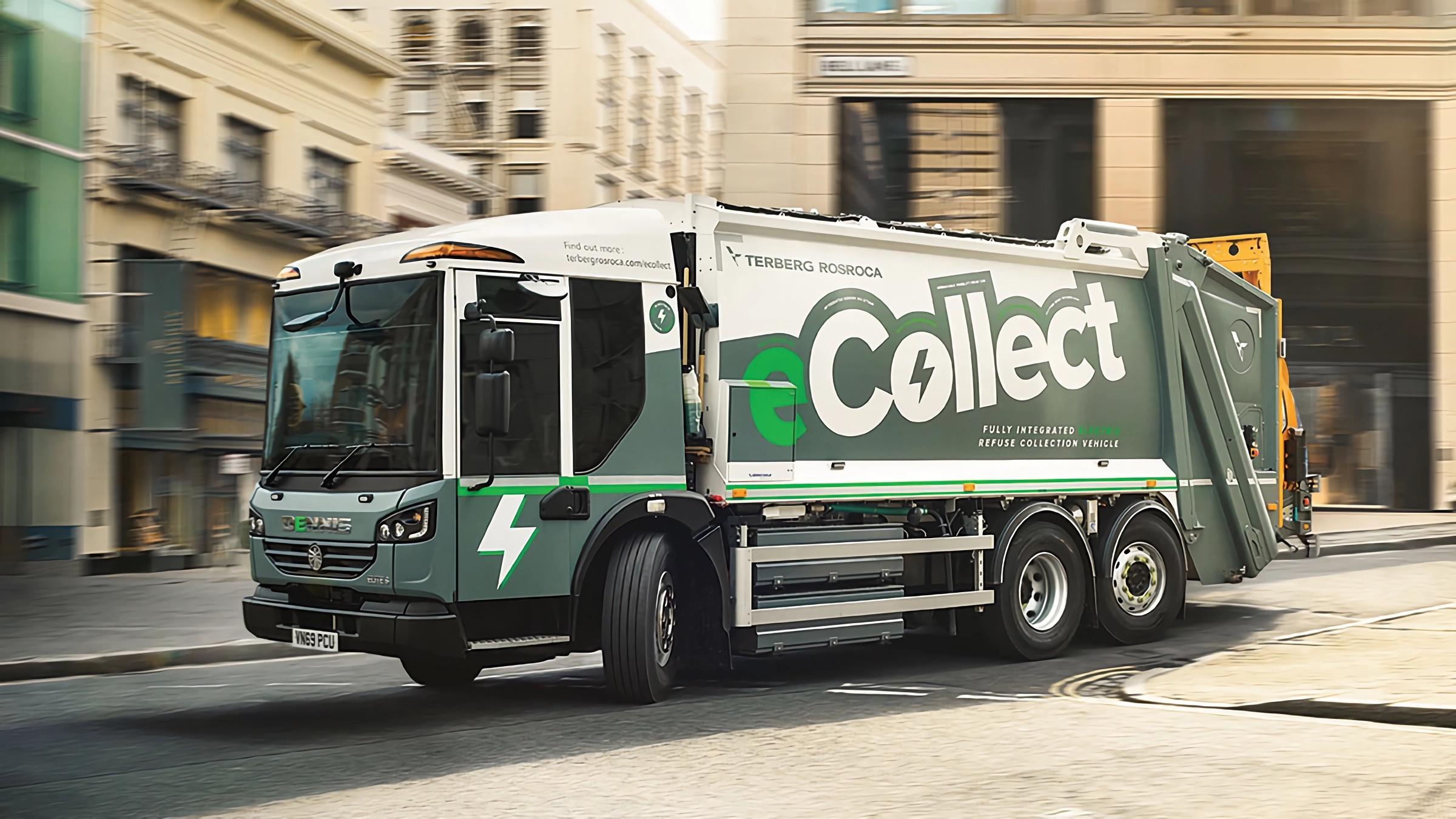 dennis eagle electric refuse collection vehicle