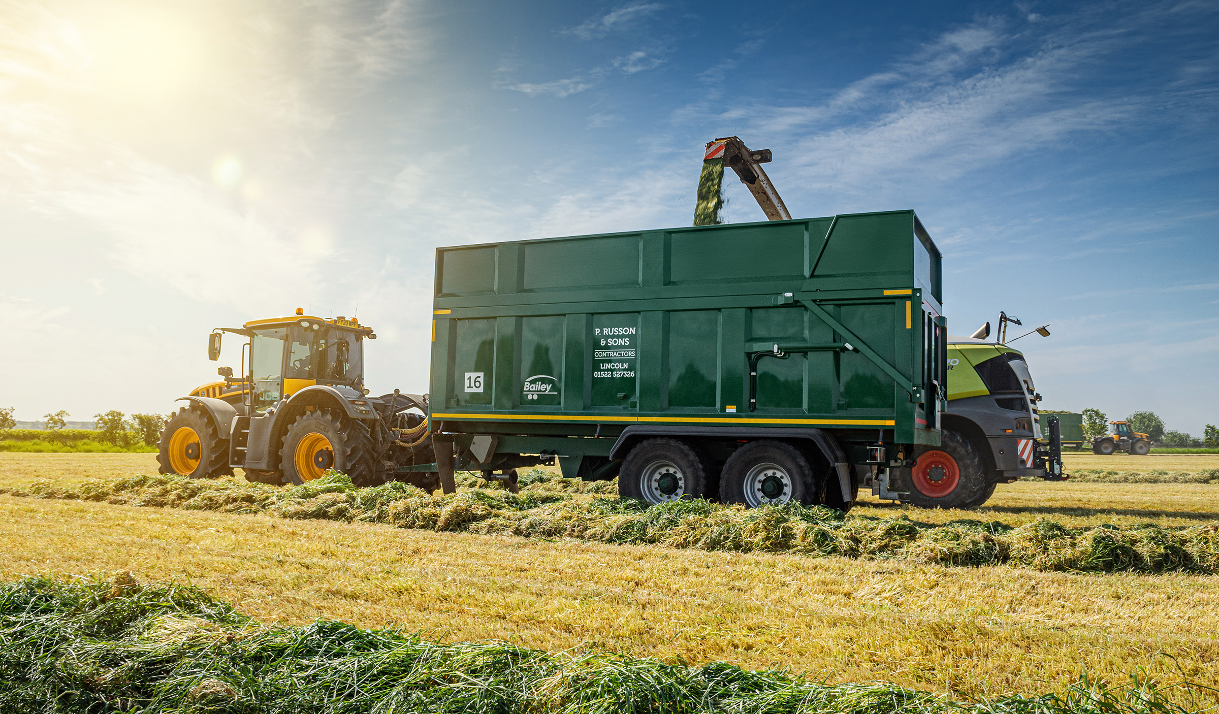 bailey trailer on silage collection