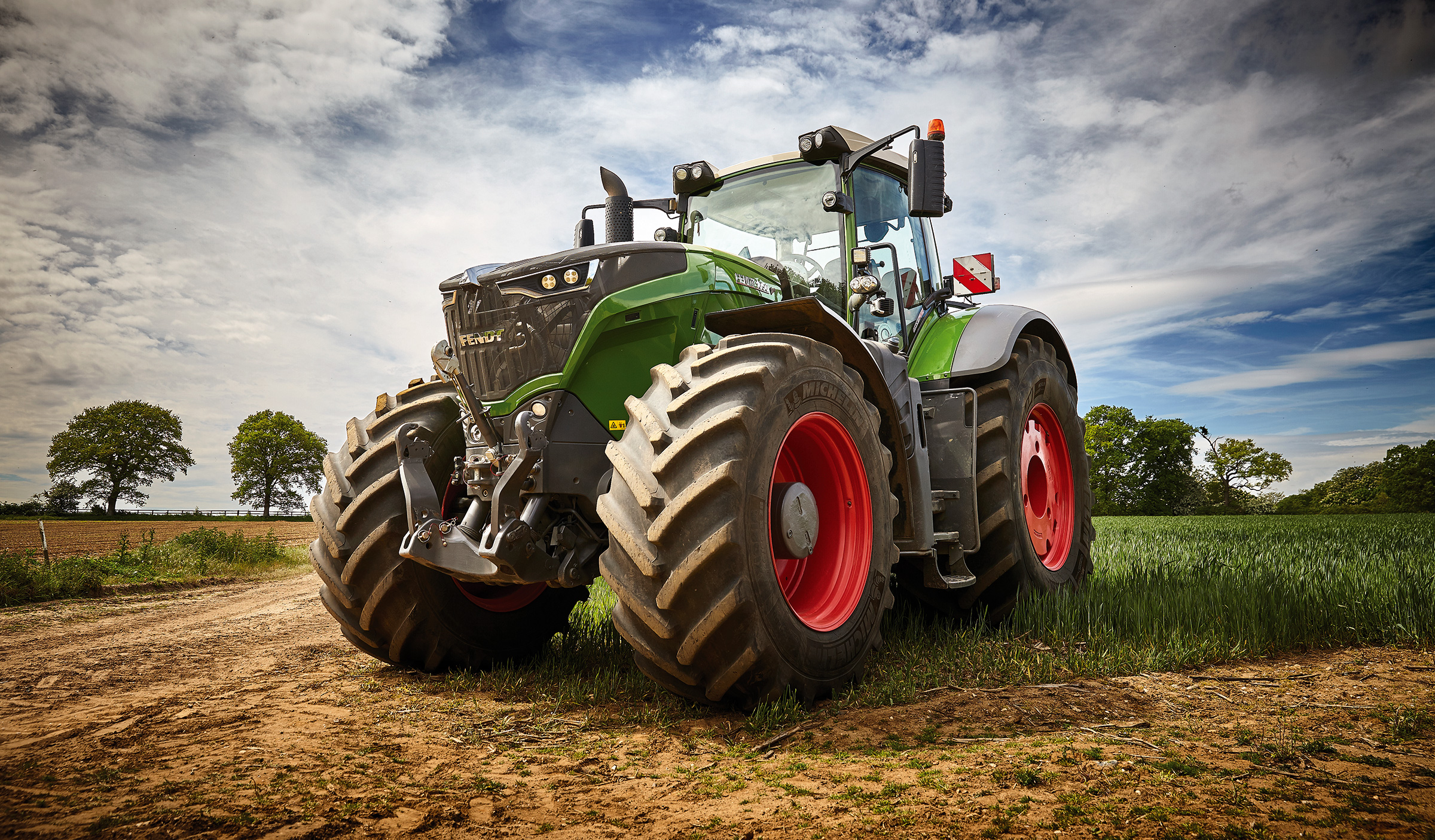 retouched photo of a fendt tractor