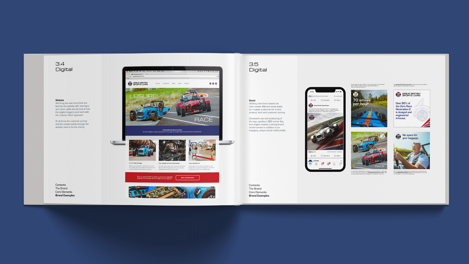 great british sports cars digital brand identity