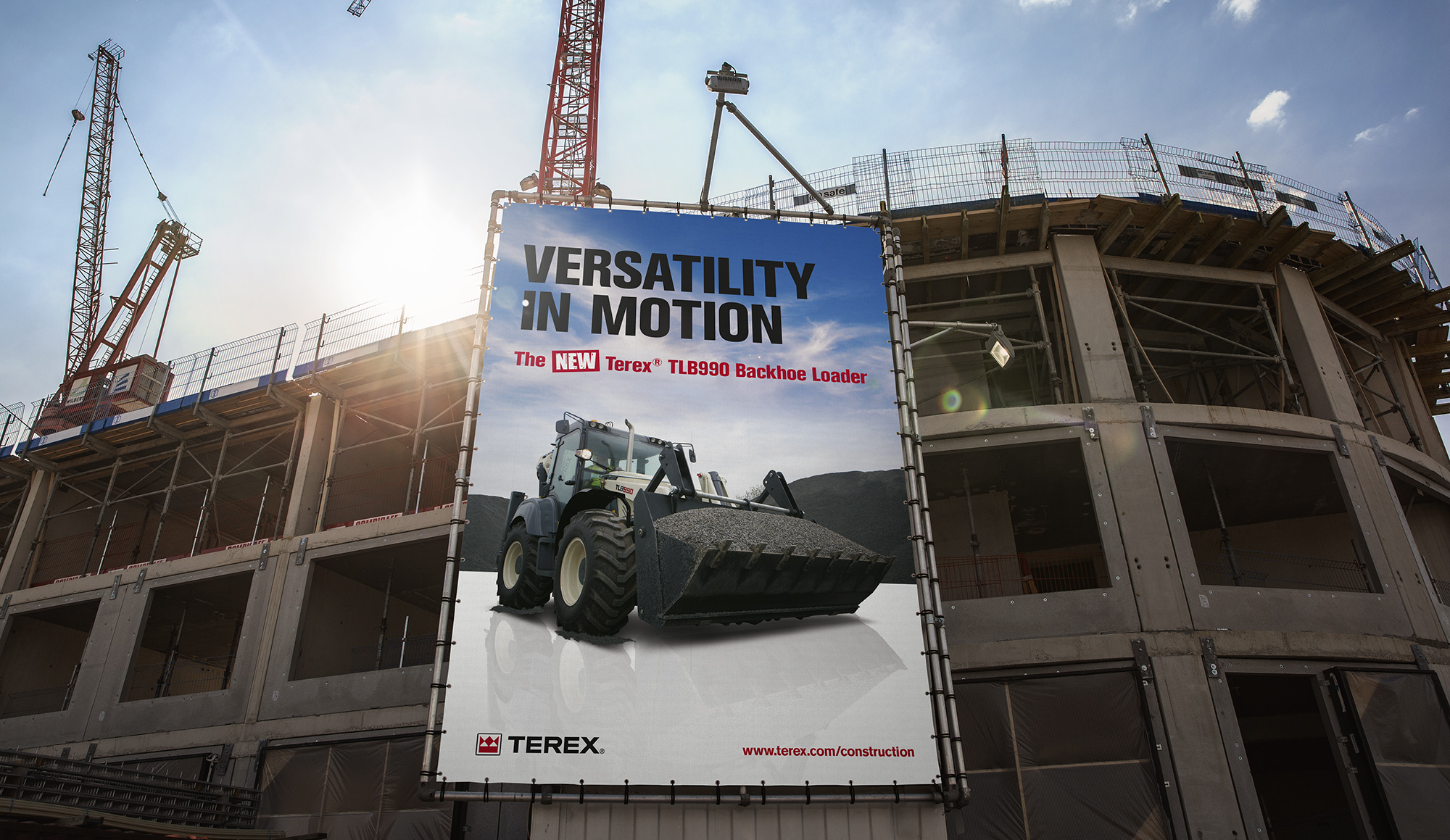 terex backhoe loader poster campaign