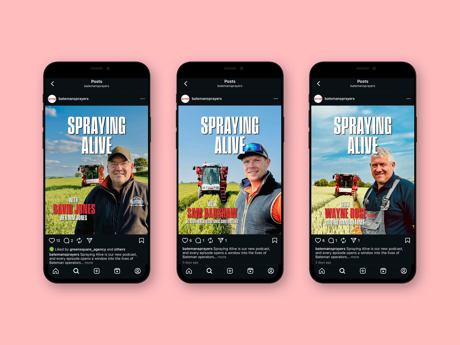 spraying alive social media promotional graphics