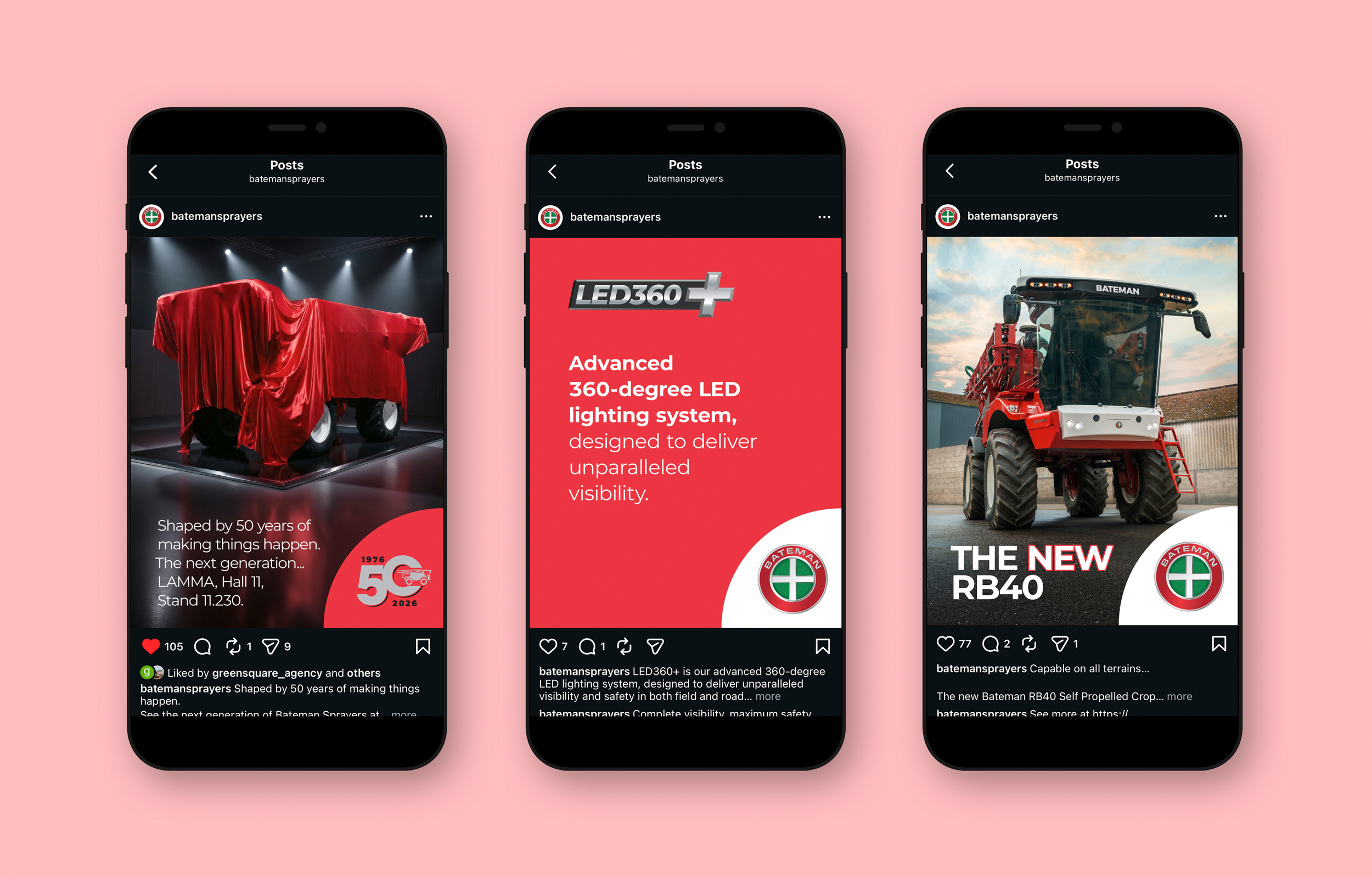 bateman sprayers social media graphics