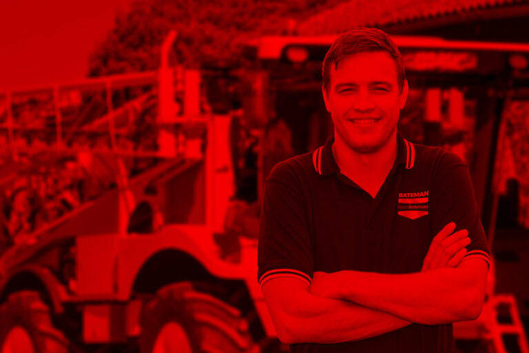 Bateman sprayer with service engineer