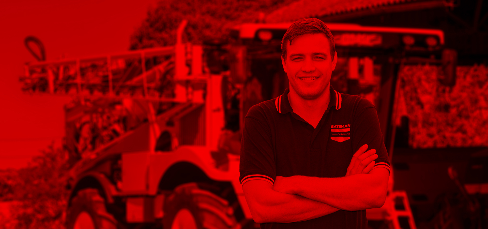 Bateman sprayer with service engineer